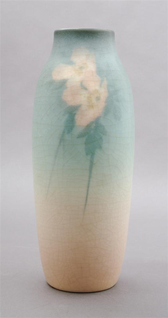 Appraisal: A Rookwood Vellum Glaze Pottery Vase Edward Hurley Height inches