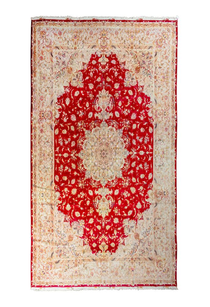 Appraisal: A Kashan Wool Rug A Kashan Wool Rug th Century