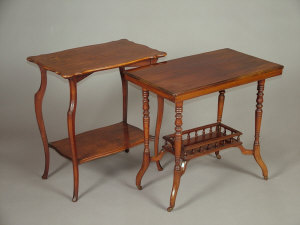 Appraisal: A mahogany rectangular hall table th century with turned outswept