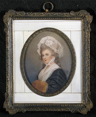 Appraisal: English School c Portrait of a lady in a white