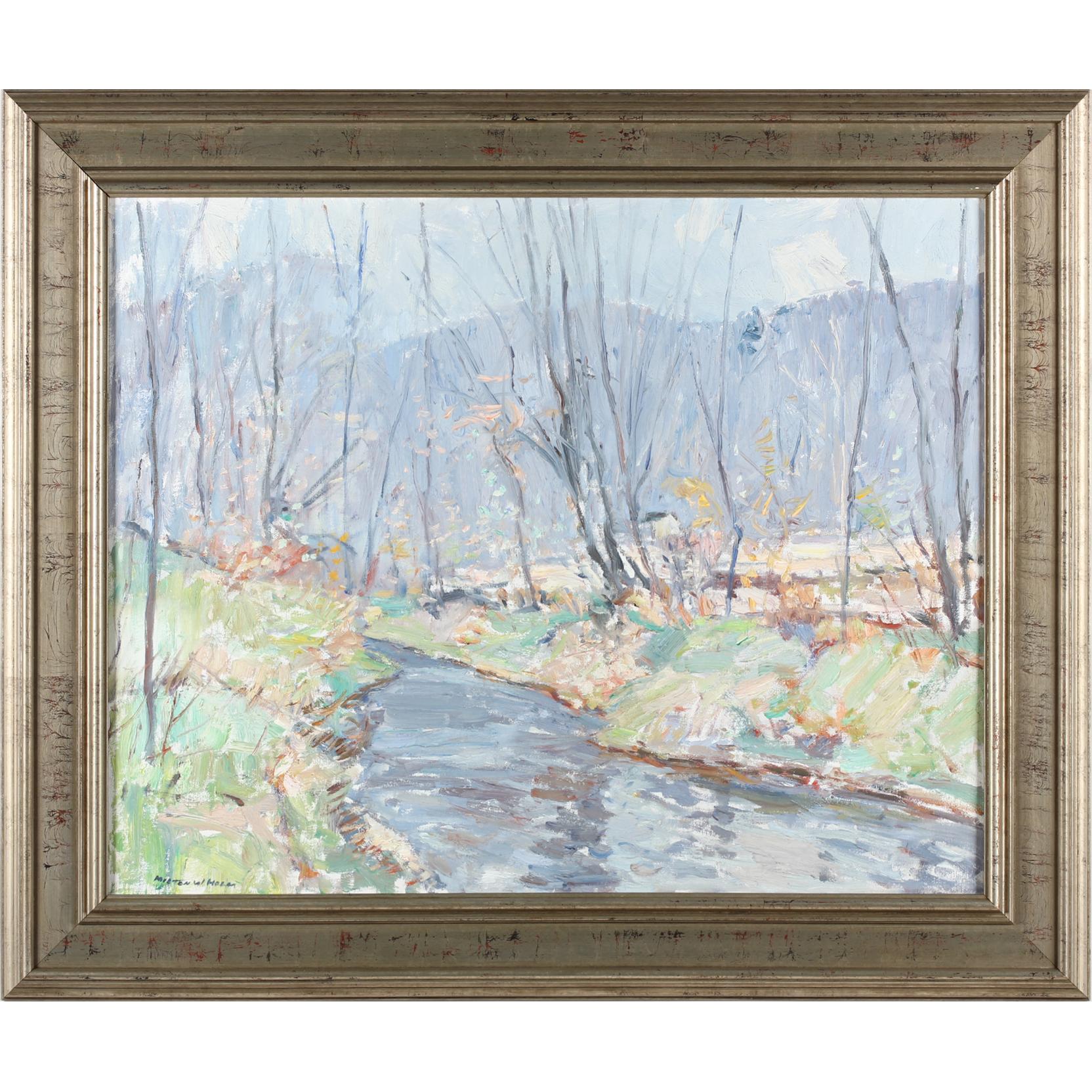 Appraisal: Milton Holm - Spring Thaw oil on canvas signed at