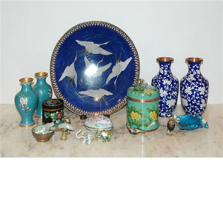 Appraisal: Group of Chinese Cloisonne and Enamel Articles Estimate -