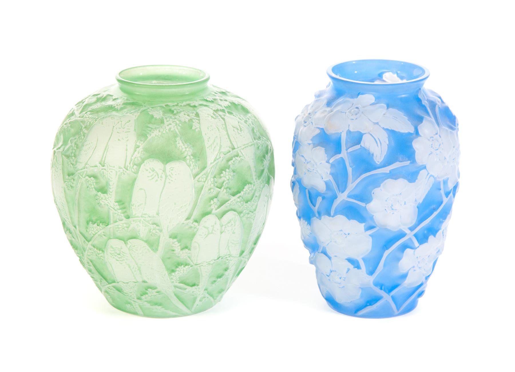 Appraisal: TWO GLASS VASES-ONE LENOX AND ONE PHOENIX Twentieth century Lenox