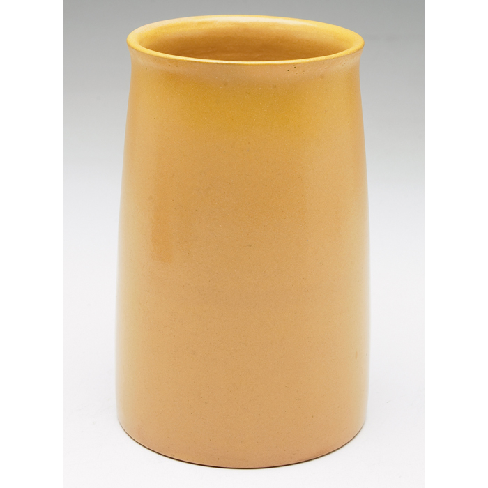 Appraisal: Saturday Evening Girls vase cylindrical shape covered in a yellow