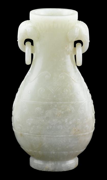 Appraisal: Chinese white jade vase th century