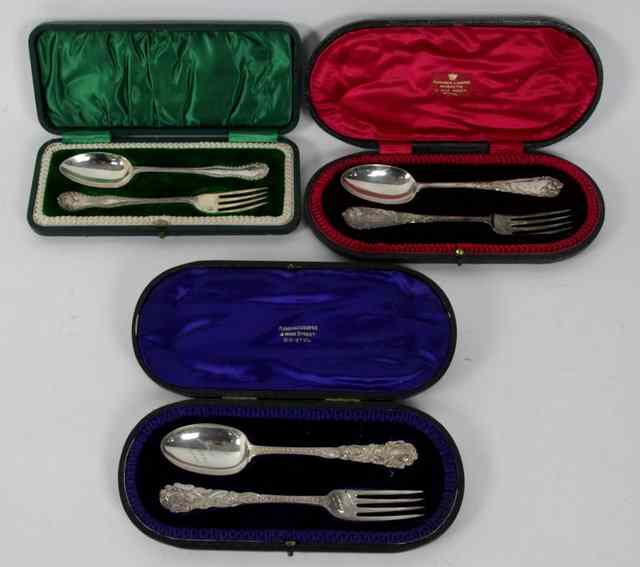 Appraisal: A silver christening set George Maudsley Jackson David Landsbourough Fullerton