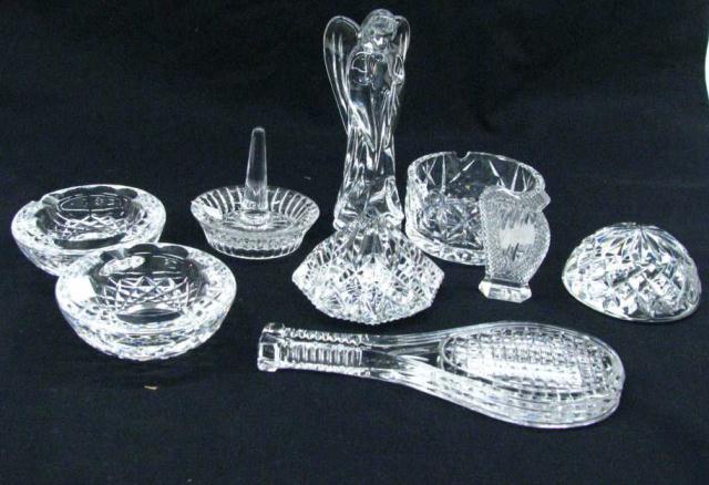 Appraisal: Group of Nine Waterford Crystal Items including Orion paperweight tennis