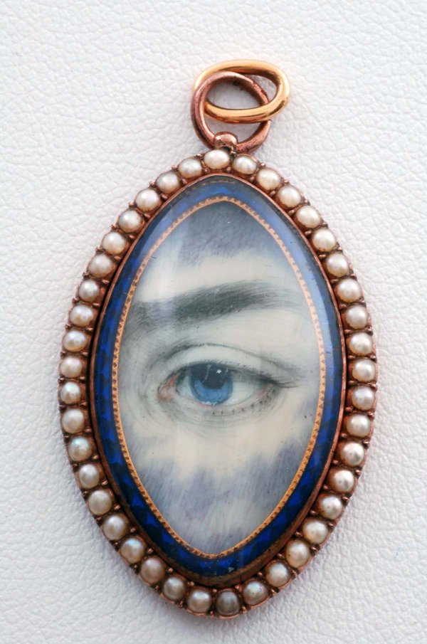 Appraisal: DESCRIPTON Georgian mourning pendant In approx K yellow gold with