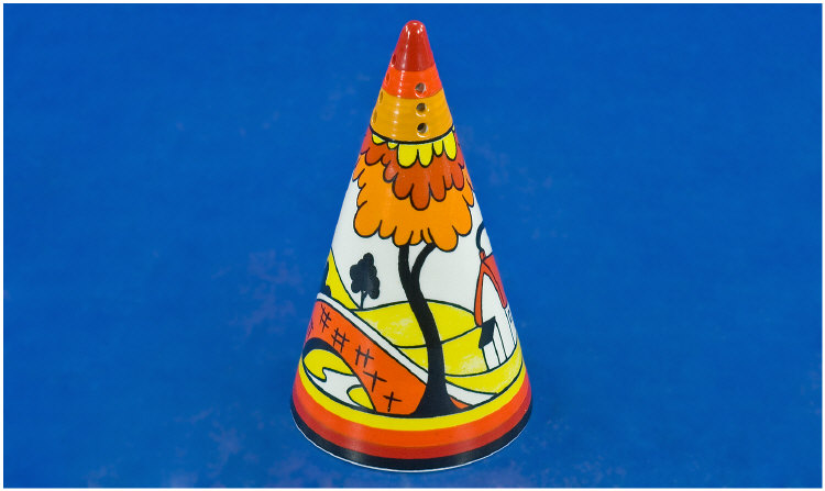 Appraisal: Wedgwood Clarice Cliff Conical Shaped Sugar Sifter Centenary edition Bizarre