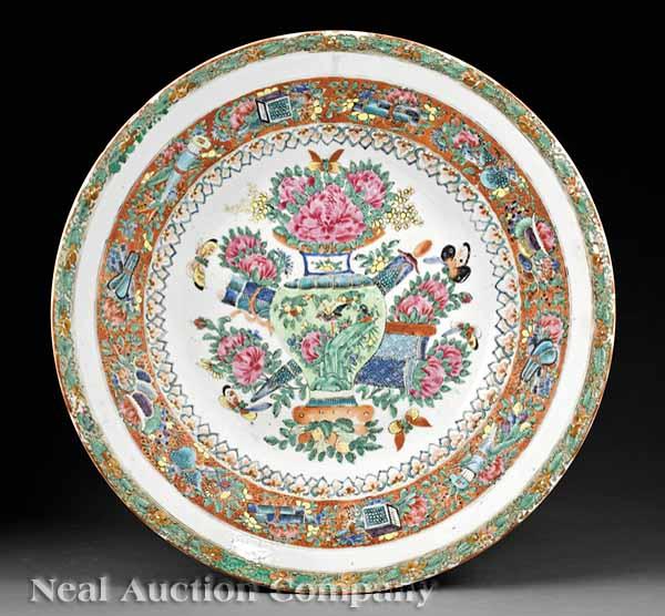 Appraisal: A Chinese Export Famille Rose Porcelain Charger th c the