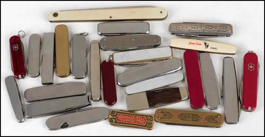 Appraisal: COLLECTION OF POCKET KNIVES Gerber Hartkopf Victorinox Henckels and others