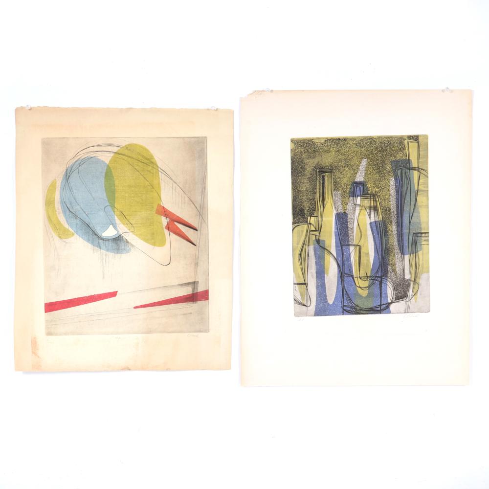 Appraisal: THOMAS ELDRED NEW YORK MICHIGAN - TWO COLOR ETCHINGS H