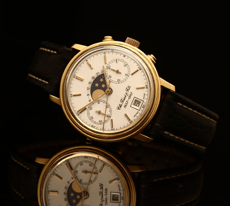 Appraisal: A gentlemen's Charles Tissot and Fils K yellow gold chronograph