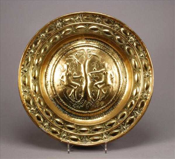 Appraisal: A Nuremberg brass alms dish late th early th century