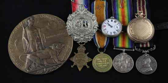 Appraisal: A WWI military medal group to Private S Martin A