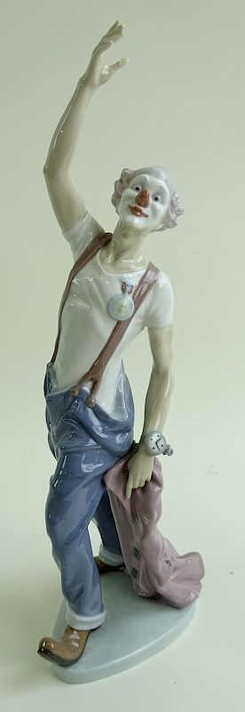 Appraisal: one large lladro clown figure one large lladro clown figure