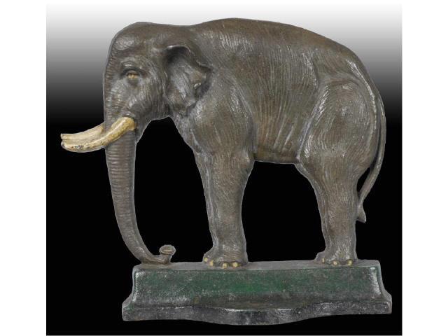 Appraisal: Elephant Bradley Hubbard Cast Iron Doorstop Description Marked B H