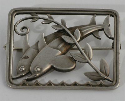 Appraisal: A Georg Jensen silver brooch model no designed by Arno