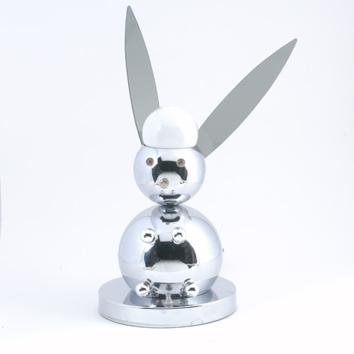 Appraisal: TORINO Chrome table lamp in the form of a rabbit