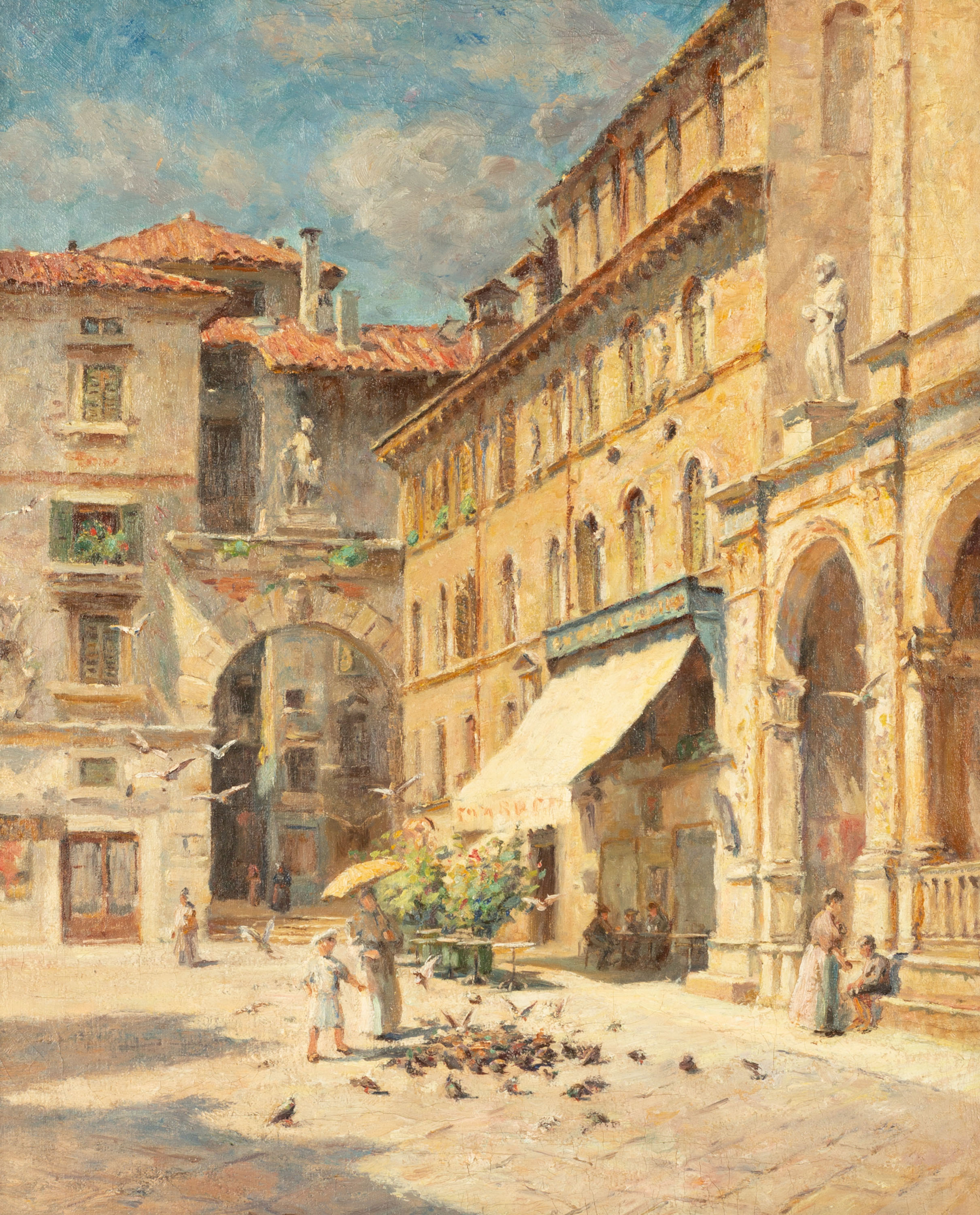 Appraisal: COLIN CAMPBELL COOPER AMERICAN - THE PIAZZA AT VERONA Oil