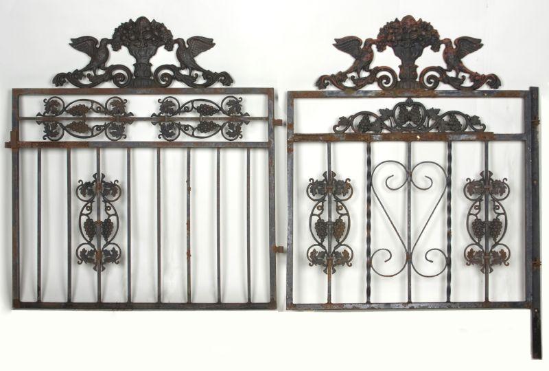 Appraisal: Two Cast Iron Garden Gates early th century both with