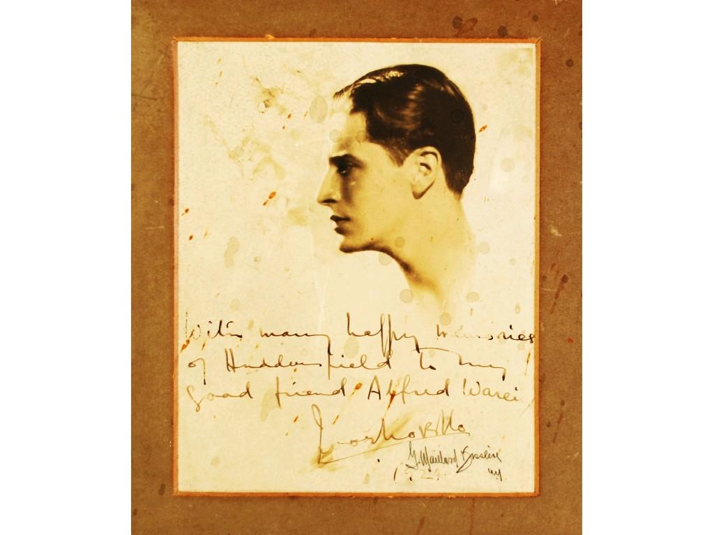 Appraisal: PHOTOGRAPHIC IMAGE HEAD OF IVOR NOVELLO WITH SIGNED PERSONAL GREETING