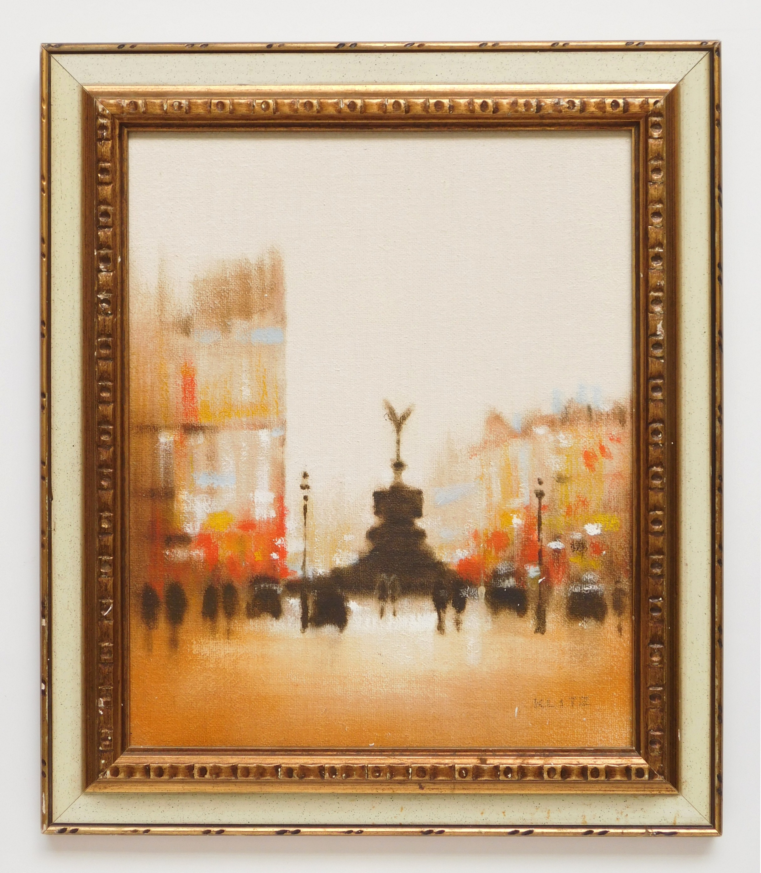 Appraisal: A R Klitz English - ''Piccadilly Circus''- oil on canvas