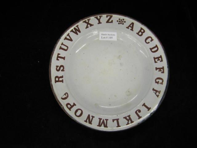 Appraisal: Victorian Enamelware ABC Childs Plate