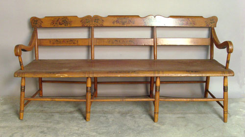 Appraisal: Pennsylvania painted settee th c