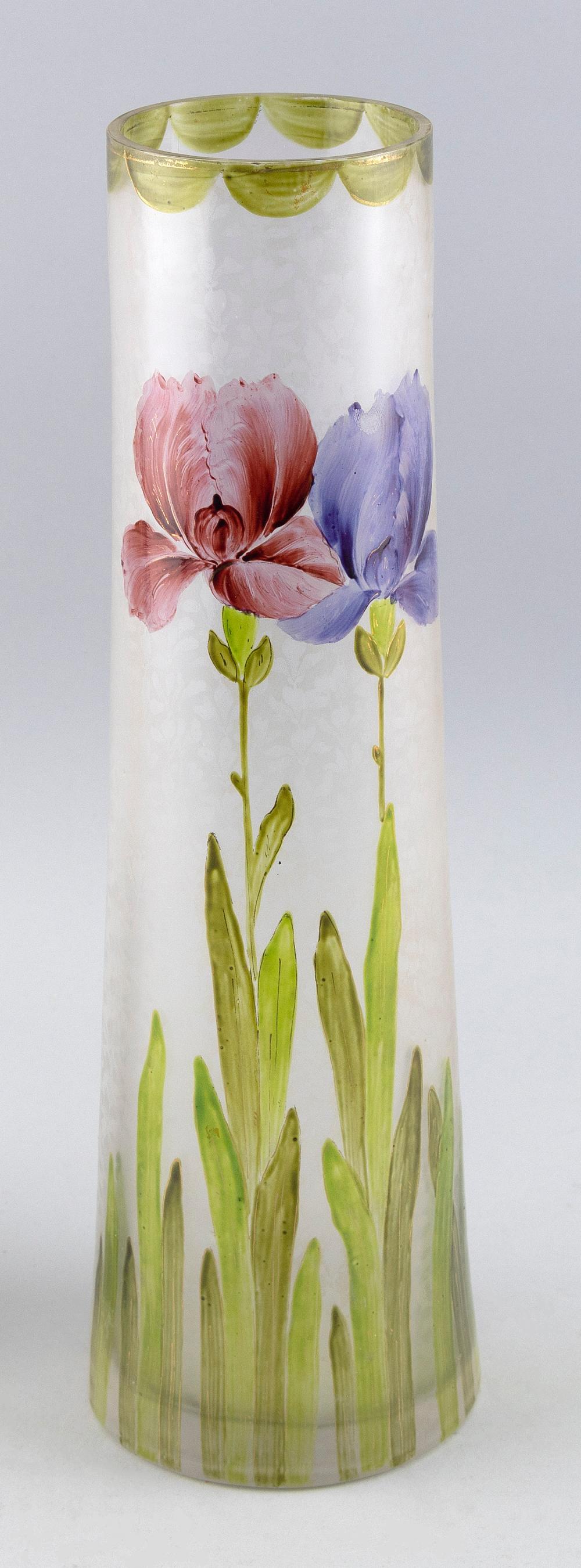 Appraisal: MONT JOYE-TYPE ART GLASS VASE LATE TH EARLY TH CENTURY