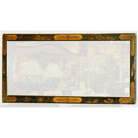 Appraisal: Chinoiserie Decorated and Black Painted Overmantel Mirror Estimate -