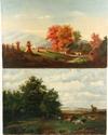 Appraisal: PAIR OOC'S - th c American Landscapes a Summer Scene