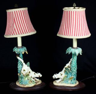 Appraisal: Pair of English figural lamps Pair of English figural lamps