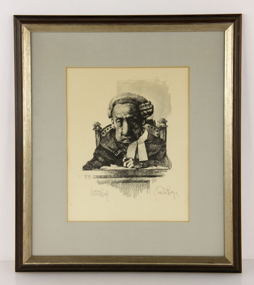 Appraisal: - Bragg The Judge Lithograph Charles Bragg American Los Angeles