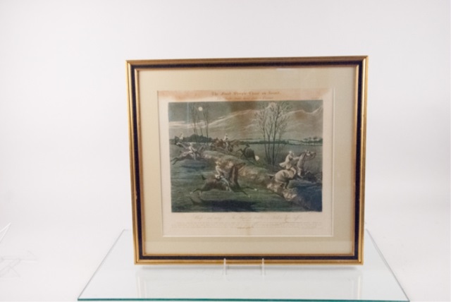 Appraisal: Framed Print First Steeplechase on Record Plate By Henry Thomas