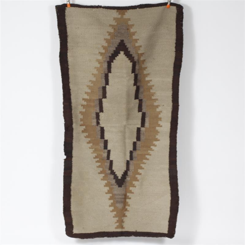 Appraisal: Navajo Indian Woven Wool Horse Blanket Rug Shades of Brown