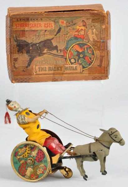 Appraisal: Tin Litho Lehmann Balky Mule Wind-Up Toy Description German Working