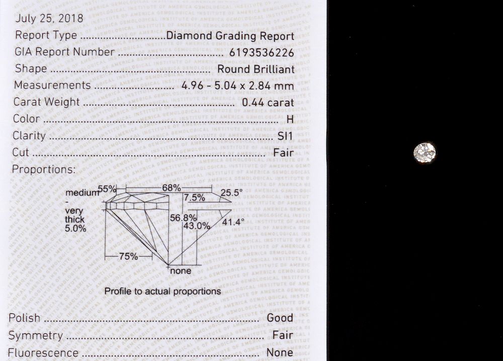 Appraisal: Round Brilliant Diamond W GIA Certificate Carat loose Diamond Gia