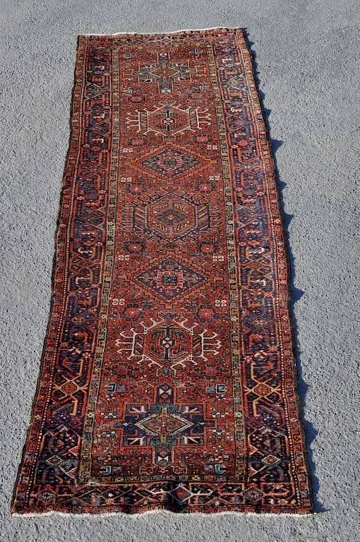 Appraisal: Heriz Runner Heriz runner early th century ' long '