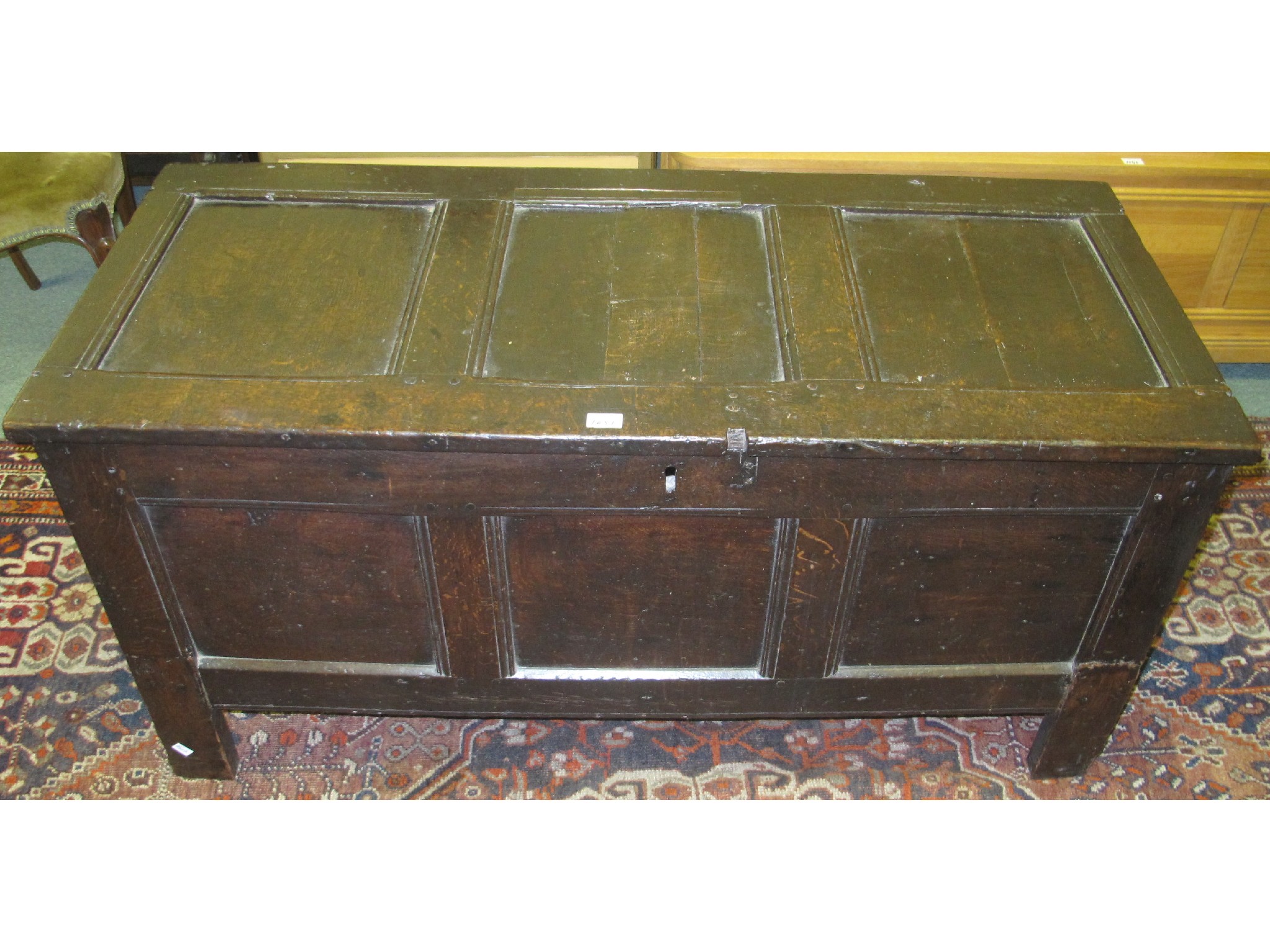 Appraisal: An oak th Century coffer