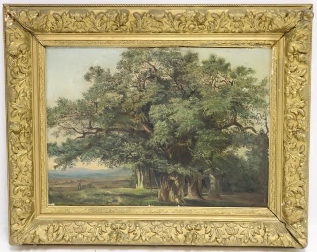 Appraisal: ATTRIBUTED TO ALEXANDRE CALAME - SWITZERLAND AND FRANCE OIL PAINTING