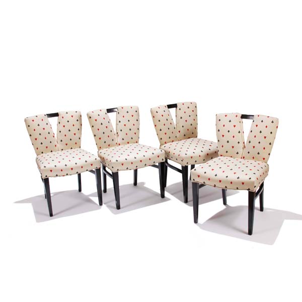 Appraisal: Paul Frankl dining chairs set of four Johnson Furniture Company