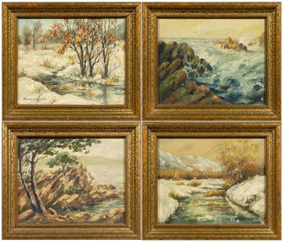 Appraisal: Four Fernando Golsch paintings California - two rocky coastal scenes