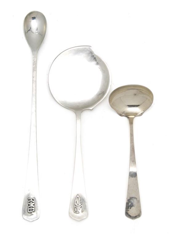 Appraisal: A Group of Two American Hand Wrought Sterling Silver Serving