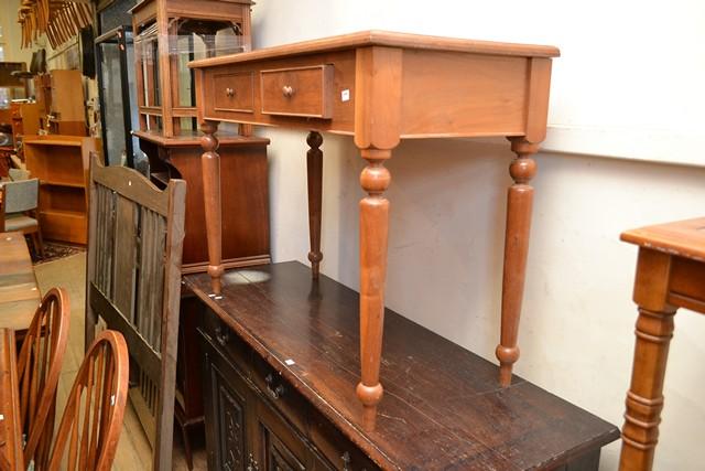 Appraisal: AN ANTIQUE STYLE TWO DRAWER HALL TABLE