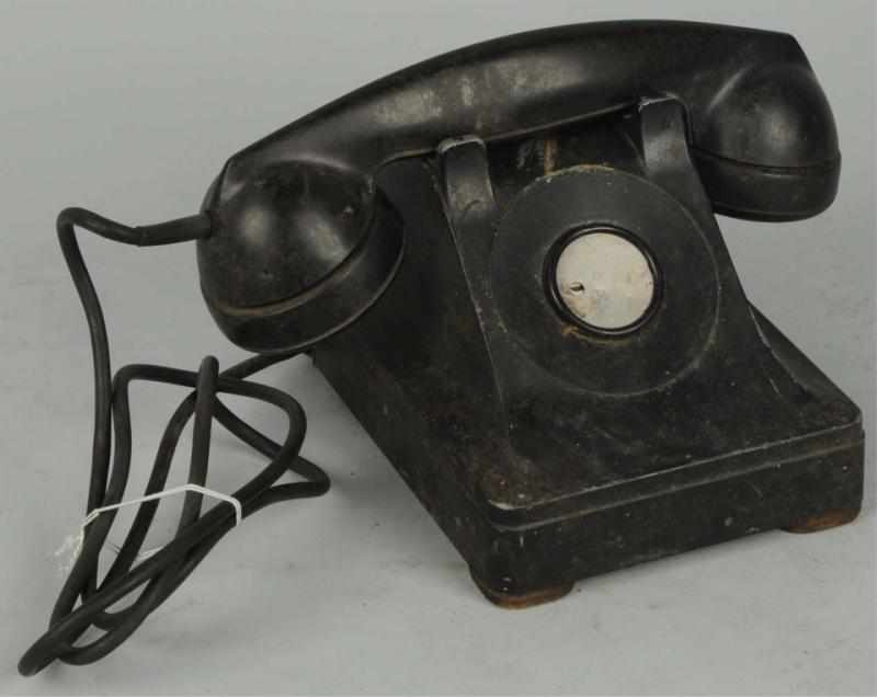 Appraisal: Western Electric Non-Dial Phone with Vents Circa black metal small