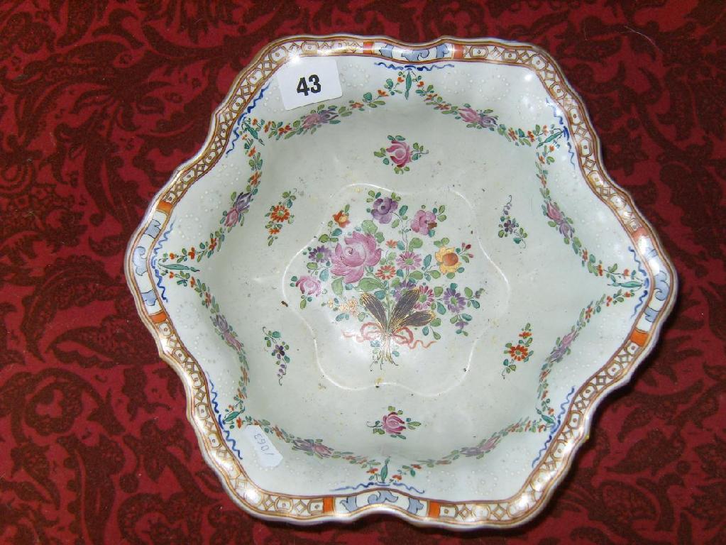 Appraisal: A th century bowl of shaped outline with oriental style