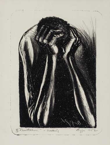 Appraisal: JOHN BIGGERS - Frustration Seeking Lithograph x mm x inches