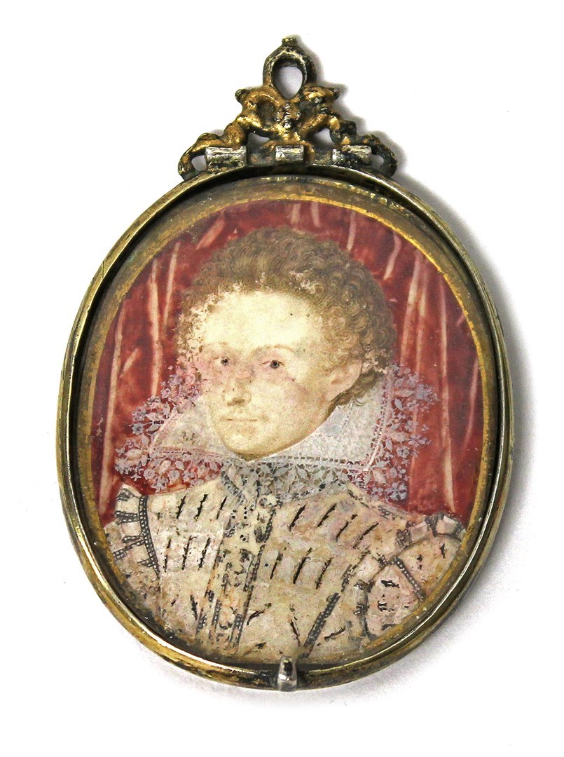 Appraisal: Early th century English school miniature portrait attributed to Isaac