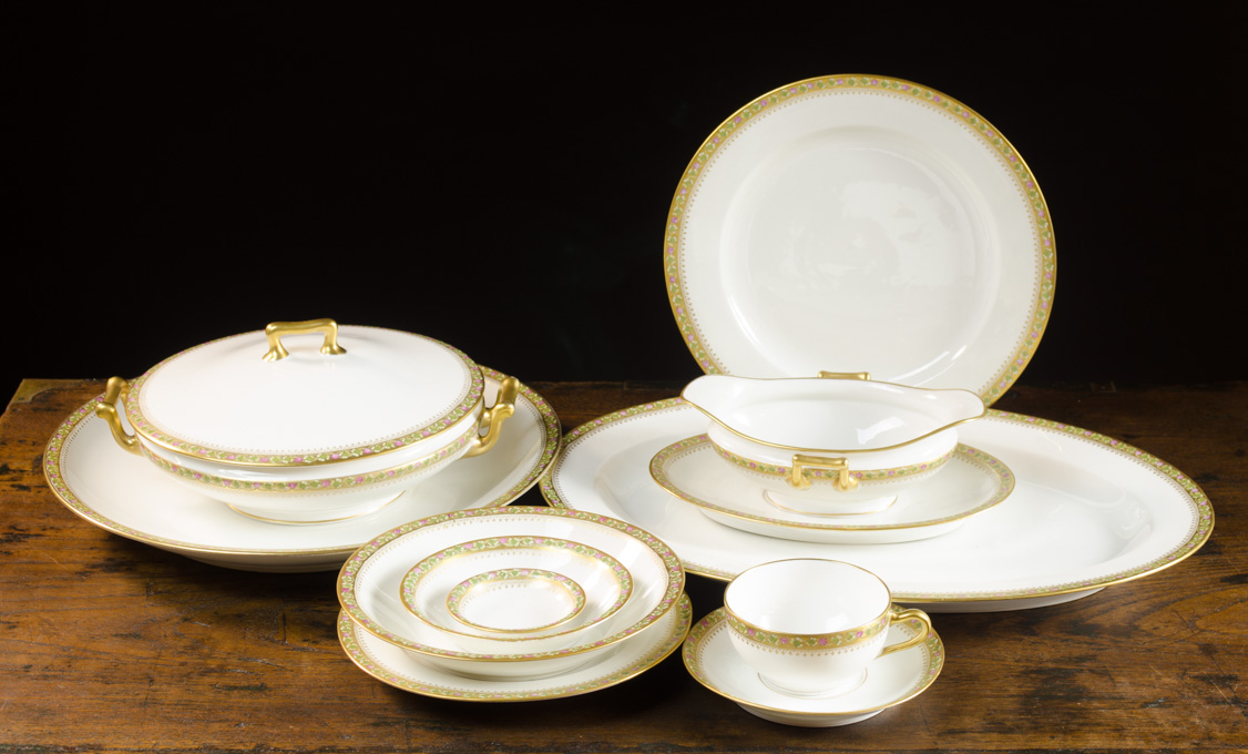 Appraisal: THEODORE HAVILAND FINE CHINA SET eighty-five pieces c comprised of